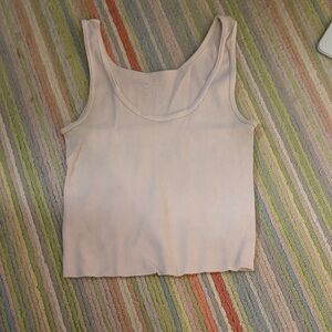 Brandy Melville Women's baby pink Tank Top